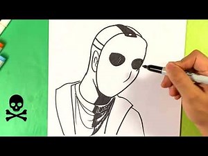 EASY How to Draw JASON VOORHEES MASK for Halloween