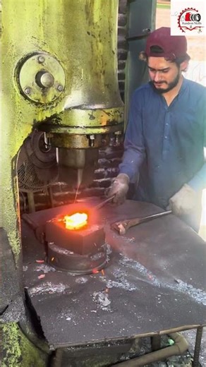 Melting Iron Rod to Create a New Tool | Hammer Press Forging Process