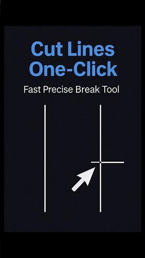 Cut Lines Instantly in AutoCAD | BREAKATPOINT One-Click Split Trick