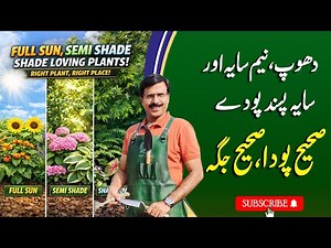 Full Sun, Semi Shade & Shade Loving Plants | Complete Gardening Guide | Gardening With Javed Iqbal