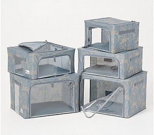 Periea Set of 5 Collapsible Storage Box Collection - QVC.com