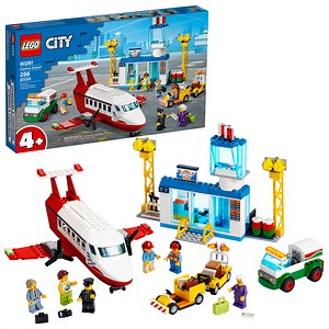 LEGO City Central Airport 60261 Building Toy for Kids Ages 4 (286 Pieces)