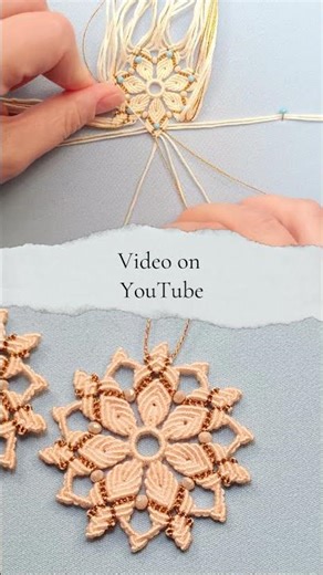 Holiday Glow ✨ Metallic Thread Christmas Star | Micro Macrame