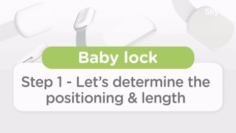 Skyla Homes Child Lock- Adjustable, Adhesive, Child Lock I Child Safety Lock I Black I 8 Pack