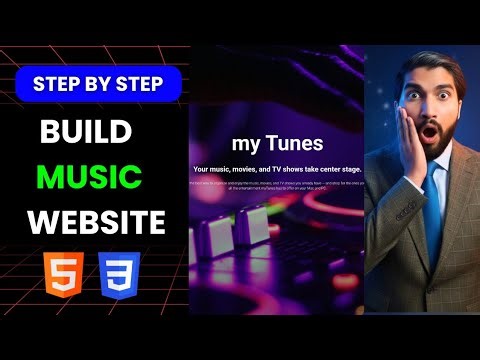 Music Website using HTML & CSS | Responsive Music Web Design Project for Beginners in Hindi