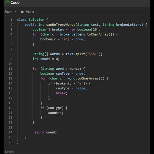 1935 Maximum Number of Words You Can Type