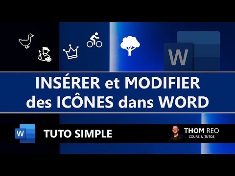 Insérer des ICÔNES dans WORD et les modifier ou colorier - Tutoriel Office 365
