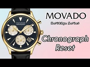 How To Reset Chronograph Hands MOVADO Calendoplan Heritage Series