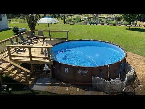 Above Ground Pool Deck / How to Build with Material List / How to Easily Mix Concrete in Post Holes