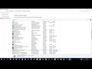 Programs and Features windows 10