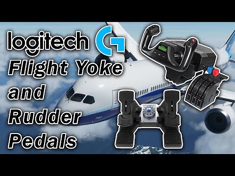 Logitech Yoke System and Rudder Pedal Unboxing/Physical Setup