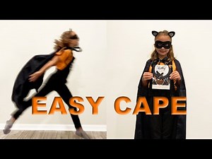 How to Make an EASY CAPE. DIY. Beginner Sewing Tutorial. No pattern required.