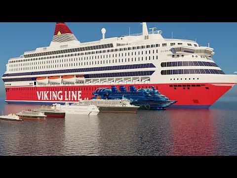 Ship/ Cruise Ship Size Comparison 3D