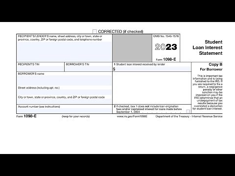 IRS Form 1098-E walkthrough (Student Loan Interest Statement)