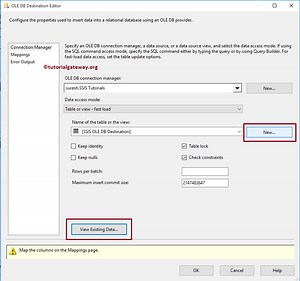 SSIS OLEDB Destination