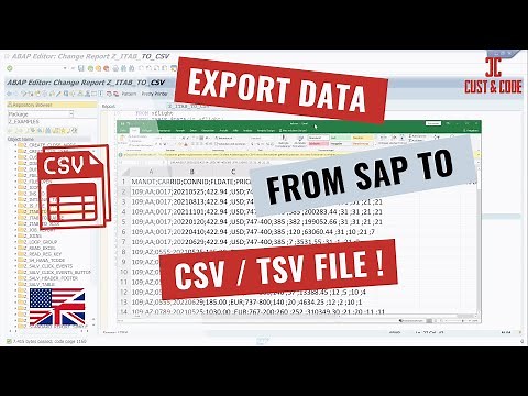 Export Data From SAP to CSV / TSV File [english]