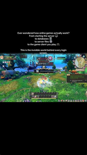 Ever wondered how online games actually work? From starting the server 🖥️ to databases 🗄️ to server files ⚙️ to the game client you play 🎮 This is the invisible world behind every login screen. #gamedev #techtok #programming #fyp #softwareengineer
