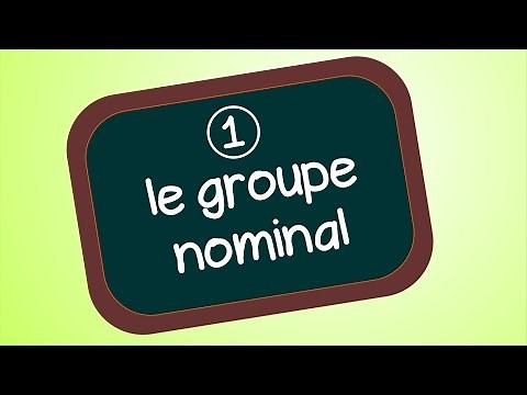 Le groupe nominal