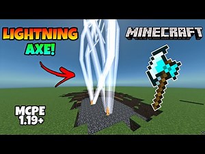 ✔MCPE 1.19+ THE ULTIMATE WEAPON: How to make a LIGHTNING AXE ! ( COMMAND BLOCK CREATION )