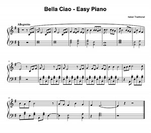 Bella Ciao - Partition Facile et Gratuite en PDF - La Touche Musicale
