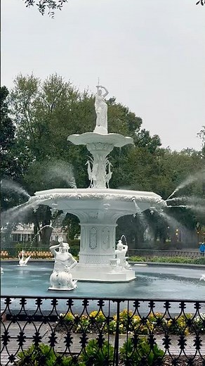 Forsyth Park Fountain: A Serene Moment 🌿 | #shorts #fountain #beautiful