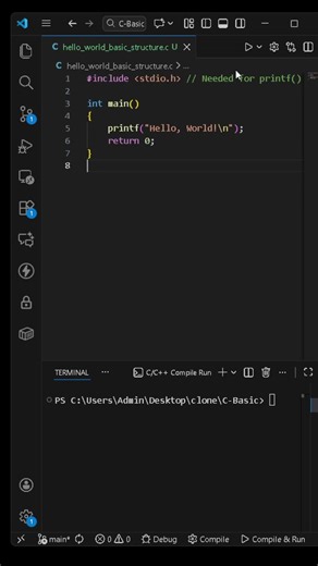 C Programming Basics Hello World Program Explained for Absolute Beginners