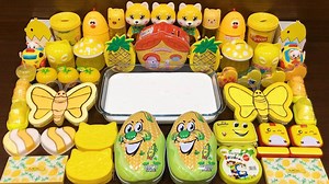 1.2K views · 46 reactions | Series Yellow Slime! Mixing Random Things into GLOSSY Slime ! Satisfying Slime Videos | Slime Mixing ASMR | Facebook