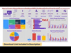 3 - How to Create a Human Resource Dashboard (KPIs Dashboard) in Excel from Scratch | Excel Tutorial