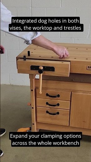 Sjöbergs Scandi Workbench: Ultimate Clamping Versatility with Vise & Bench Dogs