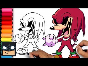 How To Draw Knuckles.EXE - Videos For Kids