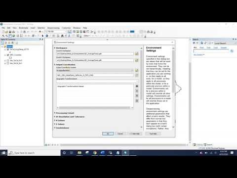 How to set environments in ArcMap