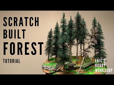 How to Make a Realistic Miniature Pine Forest! - Terrain for 40k, D&D, Model Train Dioramas