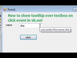 how to show tooltip over textbox on click event in visual basic.net