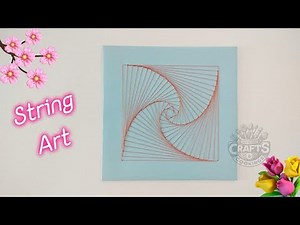 DIY Spiral String Art Tutorial | Easy wall decor | String art with needle and thread