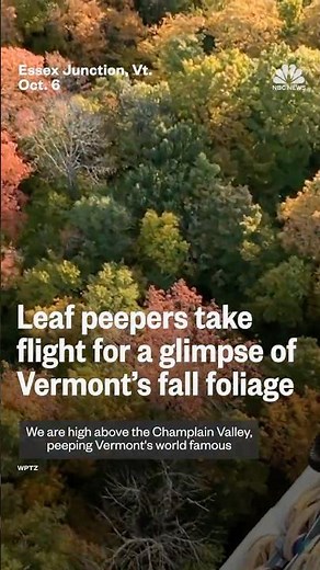 Leaf peepers take flight for a glimpse at Vermont's fall foliage