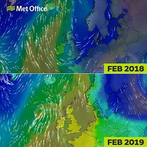 37K views · 258 reactions | This time last year we were bracing ourselves for the arrival of the Beast From The East. By contrast, this year we've got an exceptionally mild feed of air being drawn towards us from the south | Met Office | Facebook