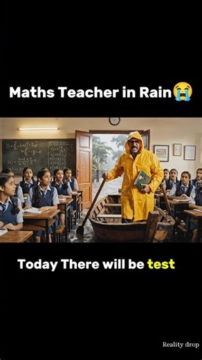 Math Teacher In Rain 🤯😭 Students Shocks 🤣#shorts #youtubeshorts #relatable #ytshorts #teacher