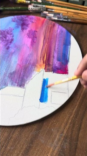 Natural acrylic painting on canvas in Tamil #acrylicpainting #canvas