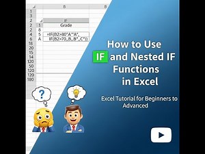 How to Use IF and Nested IF Functions in Excel | Excel Tutorial for Beginners to Advanced