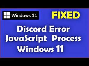 Discord JavaScript Error Windows 11 | Javascript Error occurred in the main process [ How to Fix ]
