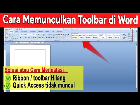 HOW TO DISPLAY THE TOOLBAR IN WORD