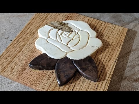 Wooden Rose, Scroll Saw Intarsia Project