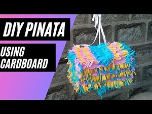 Diy pinata party decor |how to make a simple pinata using cardboard