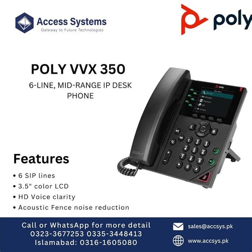 Polycom IP Phone VVX150, VVX250, VVX350 and VVX450