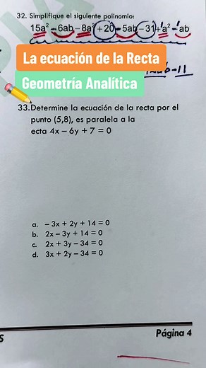 Ecuaación de la Recta y Geometría Analítica: Problemas Resueltos