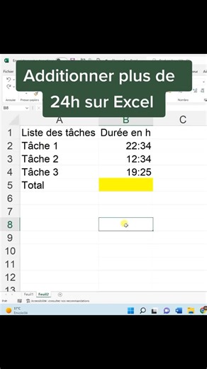 Additionner des heures sur Excel : Guide complet