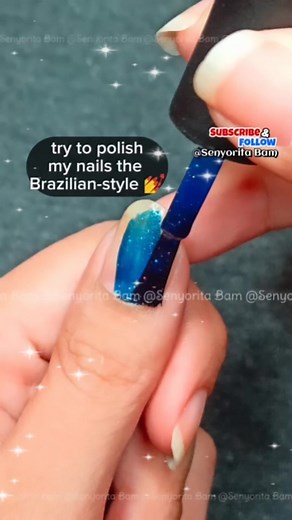 Trying the Brazilian manicure trend 🤯💅 #senyoritabam #braziliannails #nailpolish #nailsnailsnails #manicure #unhas #unhasdecoradas #trend #nailreels #beauty | Senyorita Bam
