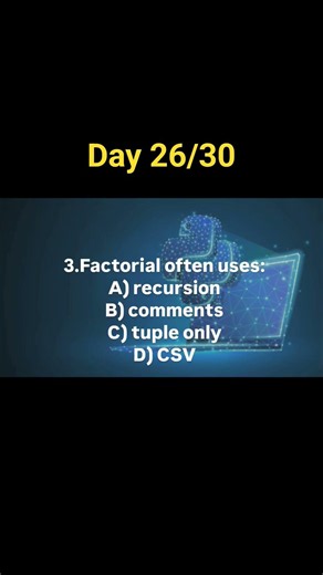 Day 26/30 recursion python MCQ series python interview questions written exam preparation programmin