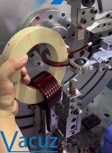 Big Toroidal Core Vacuz Automatic Round Flat Copper Wire Inductor Coil Needle Winding Machine Price