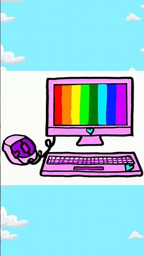 Dibujo lindo de una Computadora 🖥 #comodibujar #dibujosfaciles #cómodibujar #dibujosfáciles
